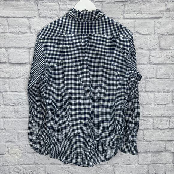 Ralph Lauren Mens Long Sleeve Button Down Shirt Blue Gingham Plaid Size L Pony - Picture 6 of 6